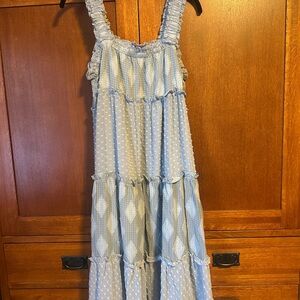 Miss Me Light Blue Textured Women’s Dress